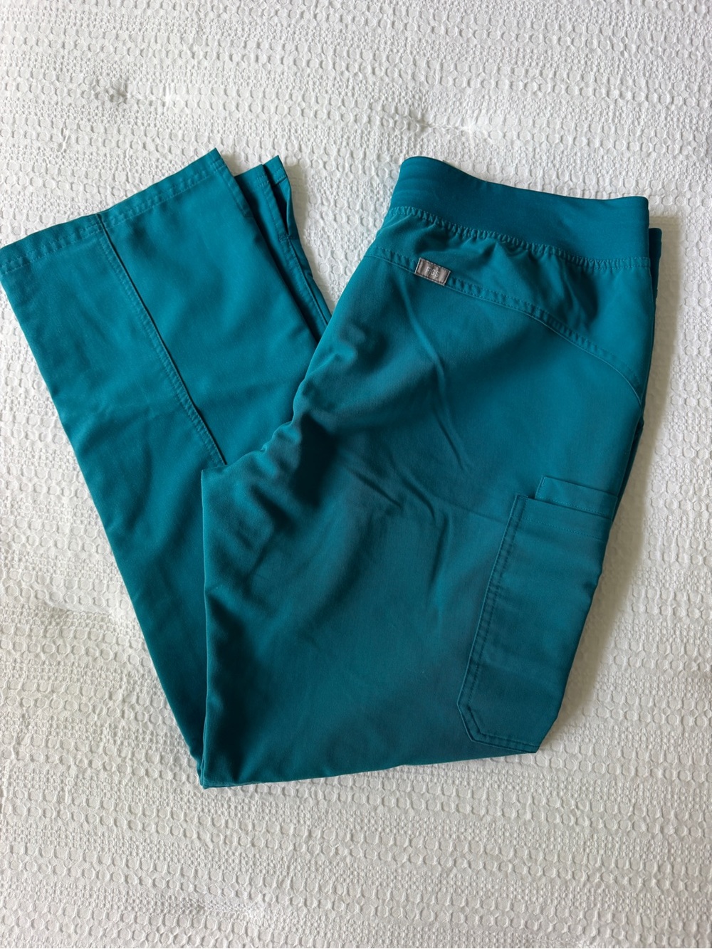 FIGS Kade Cargo Scrub Pants Teal Turquoise Women’s Large